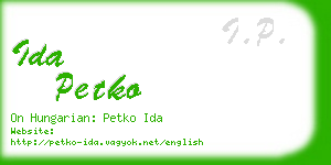 ida petko business card